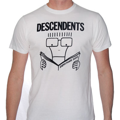 Descendents- Everything Sucks on a white ringspun cotton shirt