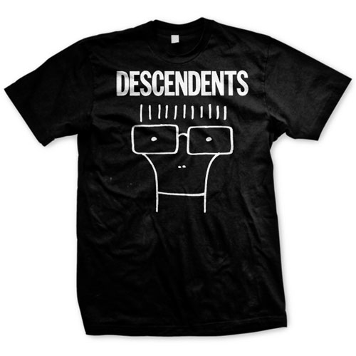 Descendents- Classic Milo on a black shirt