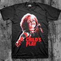 Childs Play- Chucky on a black shirt (Sale price!)